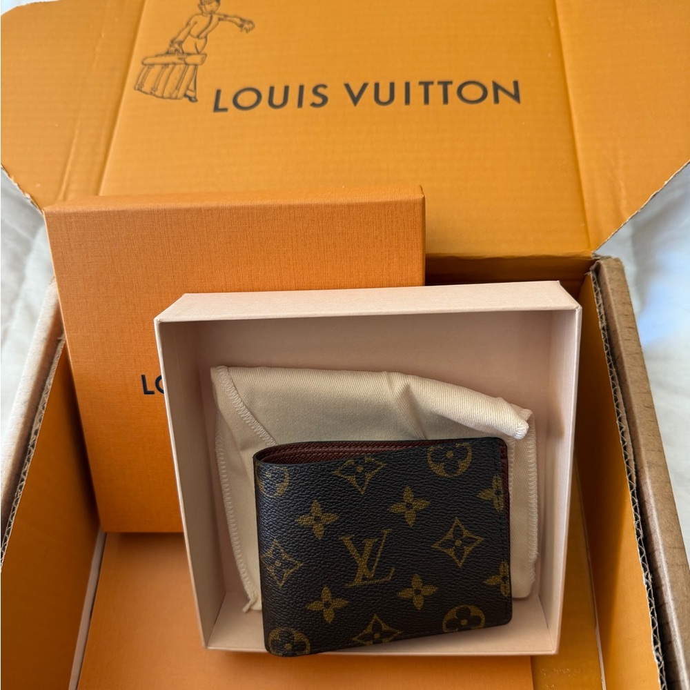Louis Vuitton Brown and Gold Monogram Card Holder